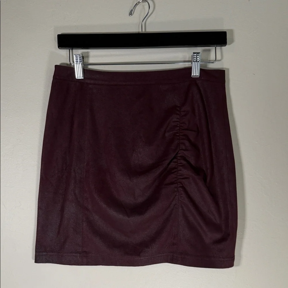 Free People Rich Burgundy Mini Skirt